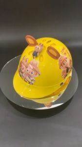 Mũ bảo hiểm trẻ em Labubu Cabypara gắn sticker 3D dễ thương chính hãng công ty Long Thanh đạt chuẩn an toàn giao thông