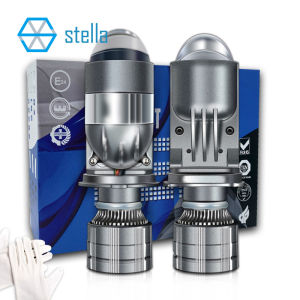 Stella 2 Color Change H4 Mini Lens LED Car/Motorcycle Headlight Projector Bulb Low Beam White/Yellow High Beam White 12V/24V 80W