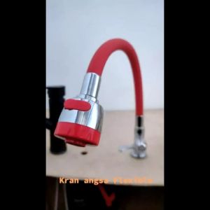 Kepala Kran Air Angsa Cuci Tangan & Piring Wastafel Tancap Bawah Tanpa Engkol Bahan Stainless WXJ-38