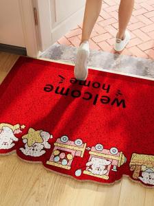 ผ้าพรมหน้าประตูบ้านแบบทอเครื่องมือเสริมความปลอดภัยในบ้านป้องกันการลื่นไหลและทนทานต่อการเปื้อนสำหรับใช้ในร่มไม่ต้องซัก