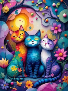 BILIBILI | Acrylic Paint By Numbers Cat Pattern Painting By Numbers on Canvas Coloring By Number for Adults Paint Digital Art