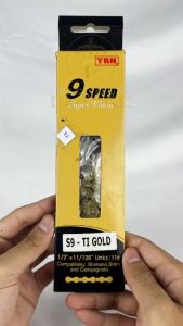 Rantai Sepeda Chain YBN S9 9 Speed TI Gold 9speed Bicycle Empire