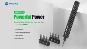OBENG SET ELEKTRIK - POWERFUL CARBON FIBER ELECTRIC SCREWDRIVER SET RELIFE E1