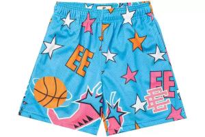 Eric Emmanuel EE2023 New Summer Gym Sports Shorts Running Training Mesh Breathable Casual Straight Leg Print Beach Shorts