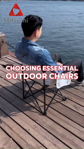 Mitsushi Outdoor Folding Camping Chair Portable Moon Chair Portable With Pockets folding bed 160KG