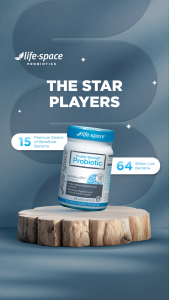 【Gut Rescue】Life-Space Double Strength Probiotic 64B CFU 15 Strains 30 Caps | Bloating Bowel Support Bowel Movements