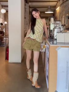 CAIZINI | Giày Cổ Trung Da Thêu Phối Nối Phong Cách Retro Anh Quốc