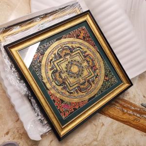 Large Size Hand-Painted Tibetan Buddhist Image Hanging Picture Frame Special Frame for Artwork Decoration New Chinese Style