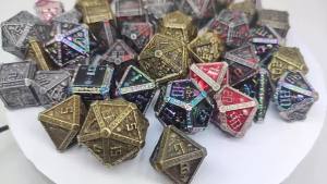 7 Chiếc Cổ Vàng & Đỏ Wizard Series Kim Loại Xúc Xắc Cho Trò Chơi Nhập Vai Đa Diện Chắc Chắn Khuôn Bàn Bảng Đồ Chơi Phụ Kiện