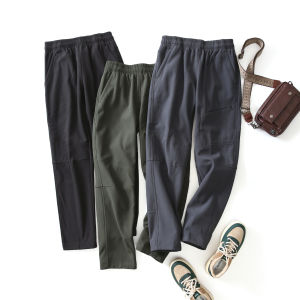 Thickened Fleece-lined Double Layer Waterproof Windproof Fabric Outdoor Mens Soft Shell Pant Straight Warm Exercise Casual Pants