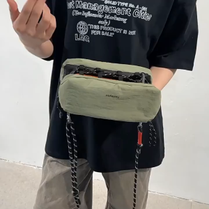 PIYU ฤดูใบไม้ผลิและฤดูร้อน 2025 ขวดน้ำใหม่ Messenger แฟชั่นแบรนด์ กระเป๋าปีนภูเขากลางแจ้ง กระเป๋าหน้าอกสตรี กระเป๋าเอวขนาดเล็กง่าย