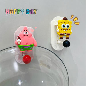 Creative Bathroom Wall-Mounted Cartoon Face Basin Hook Strong Load Bearing No-Drilling Plastic Storage Organizer for Toilet