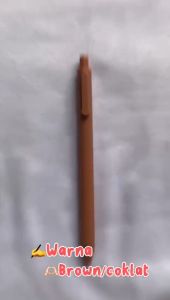 Pena Cetekan Warna Pastel / Pulpen Gel Tinta Hitam 0.55mm