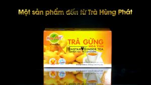 Trà Gừng Hòa Tan Làm Ấm Cơ Thể Hộp 200g - Trà Hùng Phát