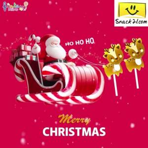 (HALAL) Snack21 Fantasy Cute Santa Claus Lollipop Candy - No Artificial Sweeteners - R036 (W3cm x H5.5cm) - Christmas Promotion