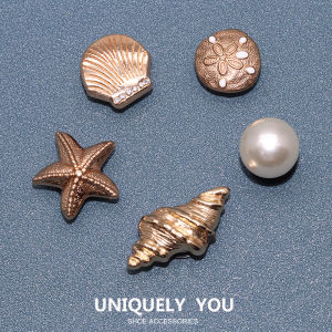 Crocs Accessories Hole Shoes Shoe Ornament Carluo Chi Decorations Zhibi Star Accessories DIY Texture Metal Marine Life