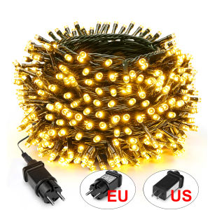 LED Christmas Party Light 8 Modes Holiday Wedding Decoration Fairy Lights 10m 30m 50m 100m House Decor Power Plug String Lamp
