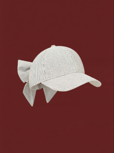 Stripe Bow Baseball Cap