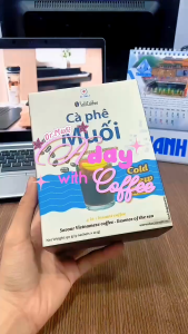 Cà Phê Muối Hòa Tan SaltCoffee Ủ Lạnh Vị Chanh Đào Cafe 4 In 1 Thơm Mát ( Hộp 9 Gói) - Dr Muối