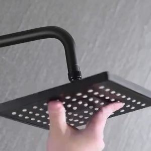 SUS304 Bathroom Shower Set 4 in 1 for Home or Hotel Hot and Cold High Quality Shower Set With Rainfall Shower Head With Hose Shower Set With Faucet High Pressure Toilet Bidet Sprayer and Storage Rack