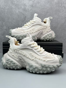 Trendy Dad Shoes for Men 2025 New Style Sports Sneakers Thick Bottom Heightening Rubber Sole Casual Shoes Youth Fashion