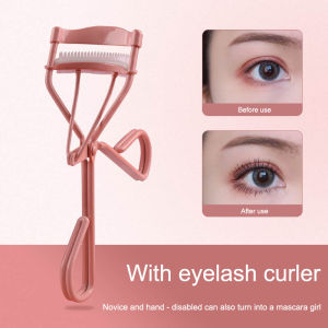 🔥🔥Roman Holiday Eyelash Curler with Comb Lashes Lifting Curling Long-lasting Curling Set Portable Metal Pink Curling False Eyelashes Auxiliary Makeup Tool