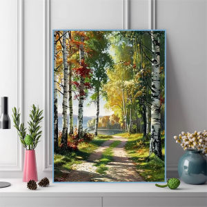 Scenic Tree Street Landscape Jigsaw Puzzle 500/1000/1200/2000PCS Stress Relief Puzzle Wall Art Decor Gift