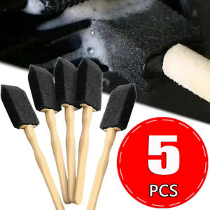 5Pcs Car Detailing Brush Universal Air Outlet Grille Sponge Cleaning Brush Condition Cleaner Auto Interior Dust Removal Tool