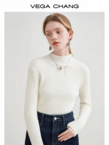 VEGA CHANG | Áo Knit Mềm Mịn Phong Cách Giảm Cân Cho Phụ Nữ Thấp Nhỏ