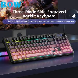 B.O.W | Tri-Mode Side Engraved Keyboard and Mouse Set For Tablet Quiet