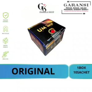 1 boks 10 shacet kapsul herbal cap um gold ekstra dauan binahong berhologram