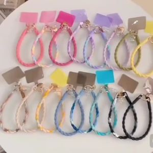 Korean Mobile Phone Cute Knot Portable Anti-loss Hand Bracelet Chain For iPhone 15 14 Pro Max Samsung Flip 4 Coloful Rope Chain