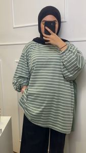 Atasan Wanita Terbaru 2023: Blouse Wanita Lengan Balon Alice Stripes