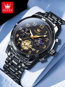 OLEVS | Đồng Hồ Cơ Chống Nước Nam Samurai Đen