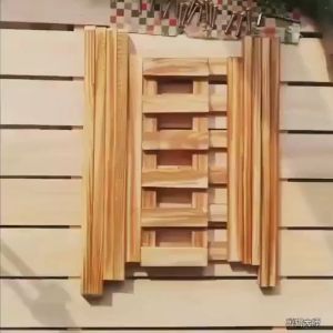 Collapsible Wooden Double Layer Shelf Durable Shelf Flowerpot Spice Storage Racks Kitchen Table