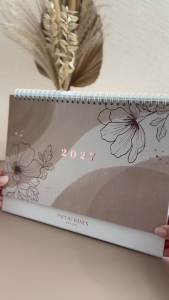 Papercranes 2027 Desk Calendar Ethereal Blooms Illustrated | Floral Standing Monthly Table Calendar SG Holidays Gift SG