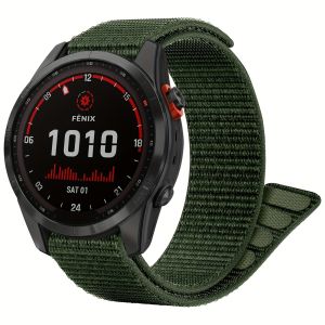 YAYUU 20 22 26mm Loop Nylon Watch Band for Garmin Fenix 7X 6X Pro 7 7S 6 6S 5X 5 5S Plus/Venu 2 Plus Hook and Quick Dry Strap