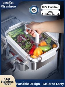 Misanbroo | Fruit and Bento Storage Box 316 Food Grade Stainless Steel