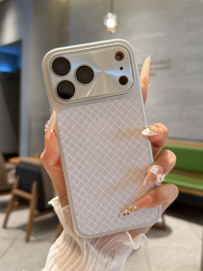 Big Window Glitter Checkered Phone Case With Lens Protection