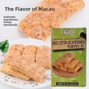 Amisade Macau Snowflake Almond Slice Thousand Layer Pastry Snacks Afternoon Tea Souvenir from Hong Kong And Macau Special Administrative Region