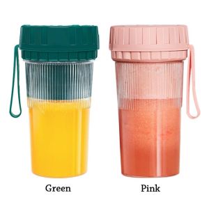 [SG SELLER]Portable Juicer 6 Blade 2022 Smoothie Blender Cup Electric Puree Mixer Fruit Juice Gift Present Usb Charging Plastic Juicer Machine