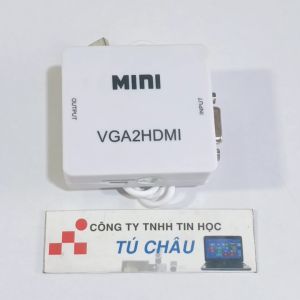 Hộp chuyển VGA ra HDMI / Chuẩn VGA + Audio ra HDMI / Cáp nguồn USB 5V