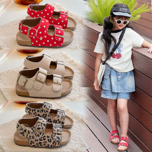 Children Fashion Leopard Pattern Sandals Anti-slip Buckle