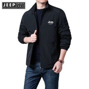 Jeep Spirit 1941แจ็คเก็ตกีฬากลางแจ้งผู้ชายคนใหม่ฤดูใบไม้ร่วง/ฤดูใบไม้ผลิทรงหลวมเสื้อแจ็คเก็ตลำลองวัยกลางคนและผู้สูงอายุ