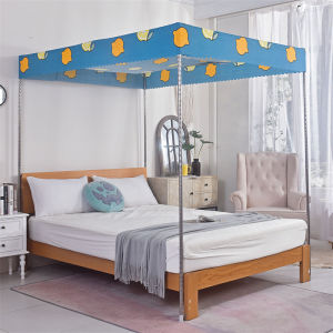 ผ้าด้านบนกันฝุ่นมุ้งกันยุงใช้ในบ้านผ้าคลุมสีเทากันตกผ้าคลุมกันฝุ่นเป่าตรงลมเครื่องปรับอากาศด้านบนเตียงบังแสงสดใสน่ารัก