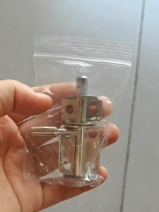 2PCS Slot Pintu Silver 2" /Jendela Plat Tebal Grendel 2 Inch Inci