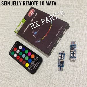 SEIN / SEN JELLY REMOTE 10 MATA CNC CAHAYA SUPER TERANG BISA GANTI WARNA SESUAI SELERA  Barang sesuai dengan yg ada di foto