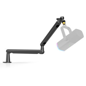 Fifine | FIFINE Adjustable Low-profile Arm Microphone Stand with Cable Managment/Desk Mount Suspension Boom for K688 Ampligame AM8-BM88
