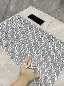 TPE Bathroom Mat Non Slip Toilet Floor Mat Anti Slip Mat With Sucker