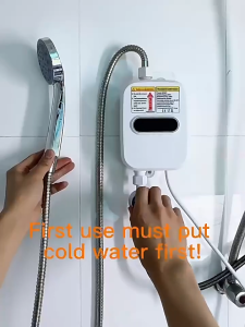 เครื่องทําน้ําอุ่น เครื่องทำน้ำอุ่นกำลังสูง3500วัตต์ อุณหภูมิคงที่และปริมาณน้ำมาก 3 วินาทีความร้อนทันที ความปลอดภัย การประหยัดพลังงาน